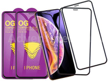 Load image into Gallery viewer, 3PCS Tempered Glass OG Screen Protector for iPhone 14 13 12 11 Pro XS Max X XR Full Glue Cover Big Curved 7 8 Full Coverage Screen Protector iPhone Glass Screen Protector