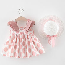 Load image into Gallery viewer, Baby Girls Dress with Sleeveless Print Floral for Birthday Party Princess Dress With Hat In Elefant Modern Style