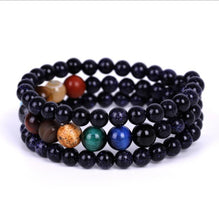 Load image into Gallery viewer, Galaxy Solar System Bracelet Universe Nine Planets Natural Stone Stars Earth Moon Bracelet For Women Man Fashion Jewelry