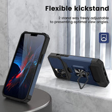 Load image into Gallery viewer, Slide Camera Cover Kickstand Card Wallet Case for iPhone11 X XS 8 Shockproof Protective Phone Case Wallet Case for iPhone With Sliding Camera Case With Kickstand Magnetic Adjustable Ring Holder