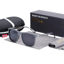 Load image into Gallery viewer, Square High Quality Titanium Sunglasses for Men Polarized Sunglasses With Mirror Gradient Glasses Titanium TR90 Frame Oculos De Sol gafas and UV400 Protection