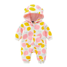 Load image into Gallery viewer, Baby Rompers Long Sleeve Zip Hooded Jumpsuits Playsuits for Toddler Boy/Girl For Autumn and Winter Season