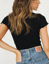 Load image into Gallery viewer, Chic Sweet Girl Style V-Neck Short Sleeve T-Shirt - # GIAA23510026