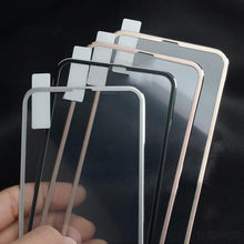 Load image into Gallery viewer, 10D Curved Edge Aluminum Alloy Tempered Glass for iPhone X XS MAX 11 12 Pro Max mini 6 6S 7 8 Plus Full Cover Screen Protector Titanium Alloy Metal Edge Full Coverage Front Tempered Glass Screen Protector for iPhone