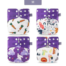 Load image into Gallery viewer, Modern Eco-friendly Diaper New 4pcs/set Washable Coffee Mesh Cloth Diaper Cover Adjustable Nappyies For Kids