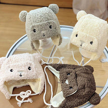 Load image into Gallery viewer, Modern Elegant Baby Boy Girl Warm Earmuffs Hat Wool Winter Ski Cap Winter Plush Cartoon Hat For Boys and Girls Kids