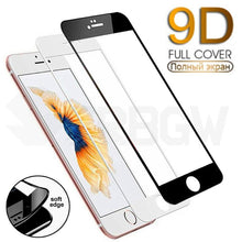 Load image into Gallery viewer, 9D Curved Full Cover Tempered Glass On For iPhone 7 8 Plus Soft Edge Screen Protective Glass For iPhone 7 8 6 6S Plus Film Case Tempered Glass Screen Guard