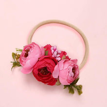 Load image into Gallery viewer, Modern Fashion Floral Headband Newborn Baby Elastic Hairbands Pearl Fresh Style Bow Knot For Girls