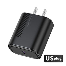 Load image into Gallery viewer, Small Black PD Charger USB 18W QC 4.0 USB Type C Fast Portable Wall Charger High Speed Charging