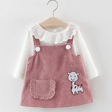 Load image into Gallery viewer, Autumn Baby Girl Princess Clothes Cute Girls Long Sleeve T-shirt Tops Cartoon Giraffe For Baby Girls