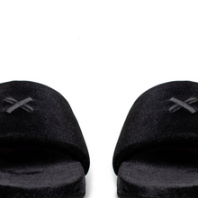 Load image into Gallery viewer, Women's Black Velvet House Slide