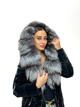 Load image into Gallery viewer, Genuine Silver Fox Fur Down Fill Coat