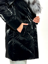 Load image into Gallery viewer, Genuine Silver Fox Fur Down Fill Coat