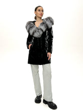 Load image into Gallery viewer, Genuine Silver Fox Fur Down Fill Coat