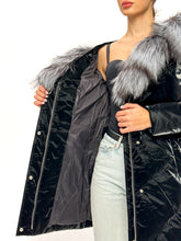 Load image into Gallery viewer, Genuine Silver Fox Fur Down Fill Coat