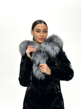Load image into Gallery viewer, Genuine Silver Fox Fur Down Fill Coat