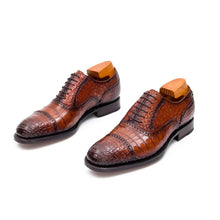 Load image into Gallery viewer, Goodyear welted alligator Oxford shoes