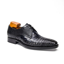 Load image into Gallery viewer, Black Nile Crocodile Dress Shoes
