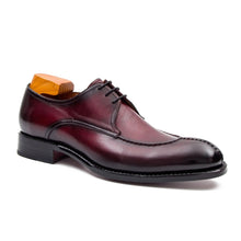 Load image into Gallery viewer, Burgundy leather Derby shoes