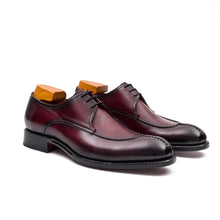 Load image into Gallery viewer, Burgundy leather Derby shoes