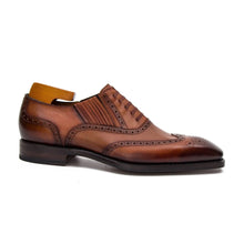 Load image into Gallery viewer, Goodyear Welted Brogue Oxford Shoes Brown