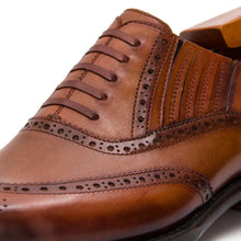 Load image into Gallery viewer, Goodyear Welted Brogue Oxford Shoes Brown