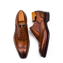Load image into Gallery viewer, Goodyear Welted Brogue Oxford Shoes Brown
