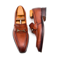 Load image into Gallery viewer, Goodyear Brown leather loafer with horsebit