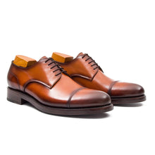Load image into Gallery viewer, Handmade Derby Shoes Brown Leather