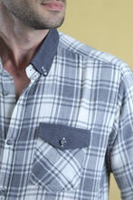 Load image into Gallery viewer, The Woodsman Shirt (Silver Plaid)