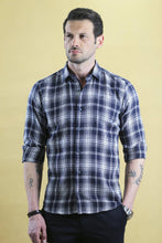Load image into Gallery viewer, The Woodsman Shirt (The Navy Plaid)