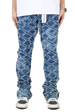 Load image into Gallery viewer, HYDRA Men's premium rip&repair flare stacked fit quilted denim pants