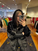 Load image into Gallery viewer, Claire Eco-Fur Bio-Down Fill Jacket in Black