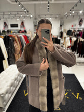 Load image into Gallery viewer, ⇆ Reversible Genuine Mink Fur Virgin Wool Coat