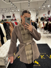 Load image into Gallery viewer, ⇆ Reversible Genuine Mink Fur Virgin Wool Coat