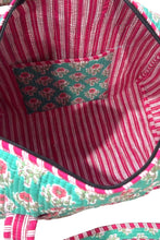 Load image into Gallery viewer, SC - ETA 2/20 - Marley Teal and Pink Floral Duffel Bag