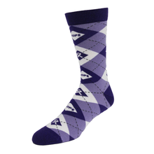 Load image into Gallery viewer, "HOPE" Purple Argyle Sock