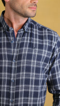 Load image into Gallery viewer, The Woodsman Shirt(Navy Plaid)