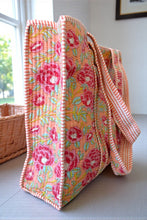 Load image into Gallery viewer, SC - Golden Hour Pink Floral Tote Bag