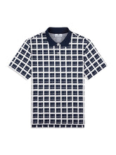 Load image into Gallery viewer, Damarindo Check Polo- Maritime Blue