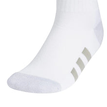 Load image into Gallery viewer, Adidas Boys Athletic Cushioned Crew Socks | 6-Pairs| For Kids, Boys and Girls | Durable, breathable fabric ready for Sport | Medium | Silver Pebble Grey/Putty Grey/White - # BOAA13810003 & BOAA12810004 & BOAA11810001