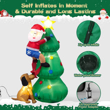 Load image into Gallery viewer, Inflatable Christmas Tree with A Santa Chased by A Dog Outdoor Decorations | NCS