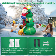 Load image into Gallery viewer, Inflatable Christmas Tree with A Santa Chased by A Dog Outdoor Decorations | NCS