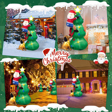 Load image into Gallery viewer, Inflatable Christmas Tree with A Santa Chased by A Dog Outdoor Decorations | NCS