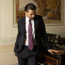 Load image into Gallery viewer, Trento - Silk Jacquard Tie - Raspberry