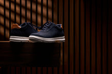 Load image into Gallery viewer, CALTO - J1582 - 2.6 Inches Taller (Nubuck Navy) - Lightweight Casual Walkers