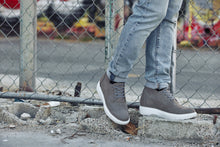 Load image into Gallery viewer, CALTO - J1771 - 3.2 Inches Taller (Grey) - Casual Chunky Sole Boots – Soft Pebble Grain Nubuck Leather