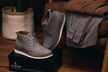 Load image into Gallery viewer, CALTO - J2192 - 2.6 Inches Taller (Grey/White Sole) - Nubuck Chukka Boots