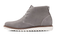 Load image into Gallery viewer, CALTO - J2192 - 2.6 Inches Taller (Grey/White Sole) - Nubuck Chukka Boots