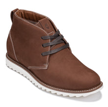Load image into Gallery viewer, CALTO - J2193 - 2.6 Inches Taller (Brown/White Sole) - Nubuck Chukka Boots